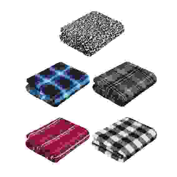 Плед, флис, 180х200см, 130гр/м &quot;Клетка&quot;, 5 дизайнов PROVANCE