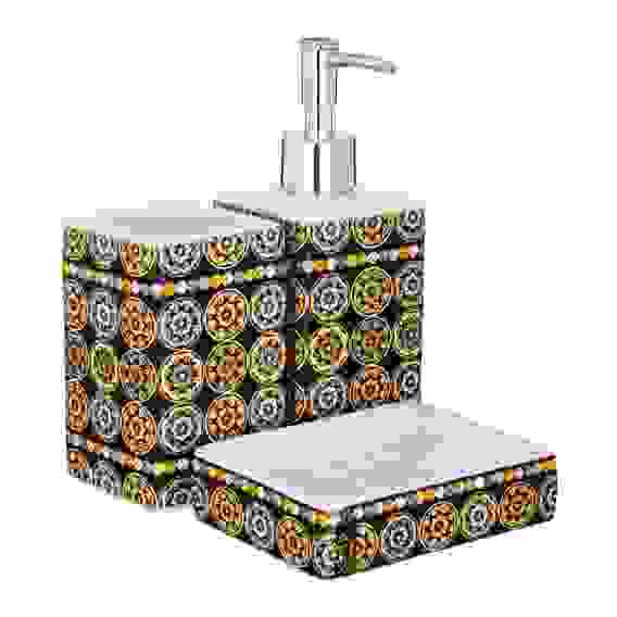 Набор для ванной 3 пр., керамика РЫЖИЙ