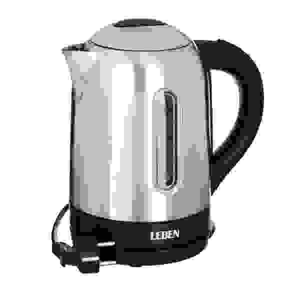 Чайник электрический 1,7л, 1850Вт, скрытый нагр. элемент, нержавеющая сталь LEBEN