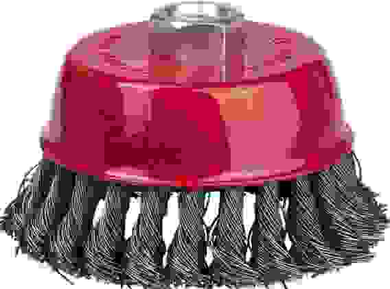 Щетка для УШМ 80мм чашка М14 жгутированная стальная проволока 0,5мм STAYER ″PROFESSIONAL″