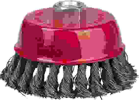 Щетка для УШМ 100мм чашка М14 жгутированная стальная проволока 0,5мм STAYER ″PROFESSIONAL″