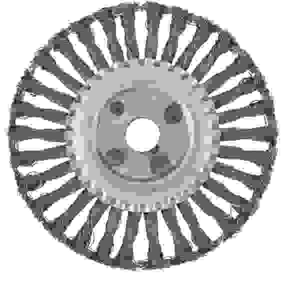 Щетка для УШМ 175 мм, пос.22мм,плос. круч. пров.// Matrix