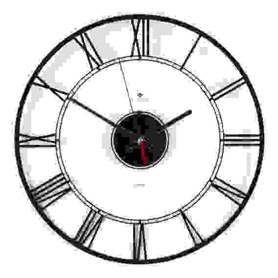 Часы настенные прозрачные d-39 см, открытая стрелка "Римские цифры" 4041-001B