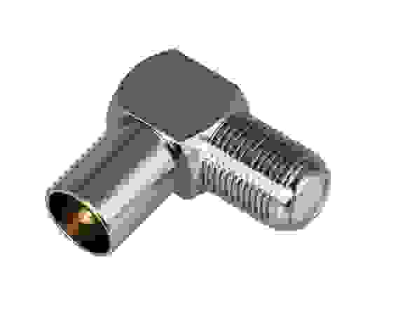 Переход гнездо F - штекер TV угловой PROCONNECT