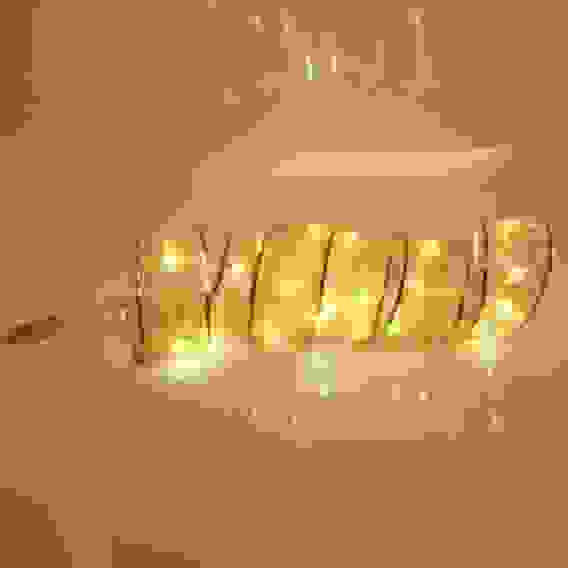 Гирлянда для дома ЛЕНТА ДЕКОРАТИВНАЯ \&quot;Морозные снежинки\&quot; 2м 6см 20LED (на батарейках) золото