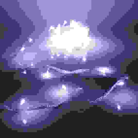 Гирлянда для дома "Bright light" 9,5м 100 ламп LED прозрач.пров.,8 реж, IP-20, Белый (возможность со