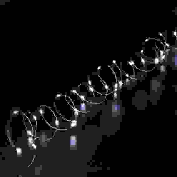 Гирлянда для дома НИТЬ "Роса" 10 м 100 ламп LED, 8 реж,IP-20, Белый