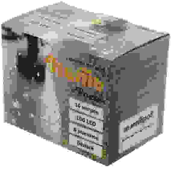 Гирлянда для дома НИТЬ "Роса" 10 м 100 ламп LED, 8 реж,IP-20, Белый