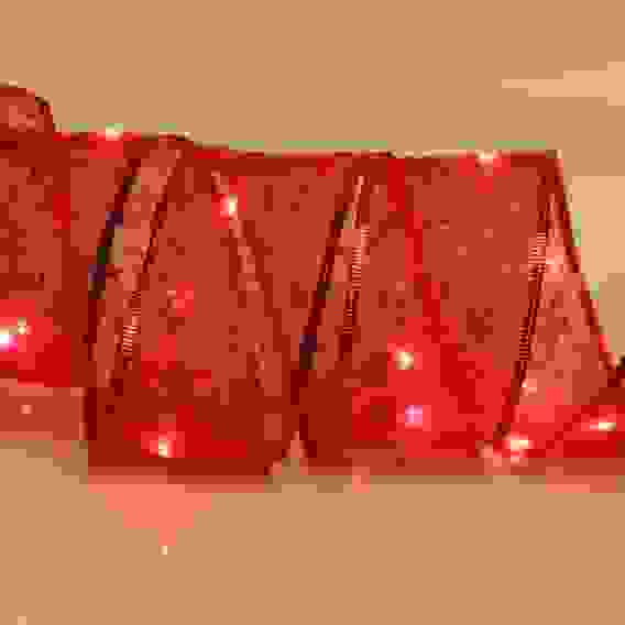 Гирлянда для дома ЛЕНТА ДЕКОРАТИВНАЯ &quot;Волшебство&quot; 2,0 м, 6 см, 20 ламп LED (на батарейках), Красный