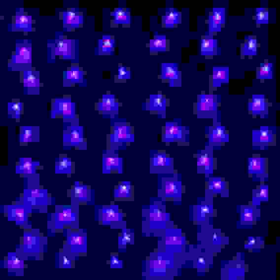 Гирлянда для улицы СЕТКА ш2,0* в3м 384 ламп LED, прозр.пров,8 реж.,IP-54, Синий (возможность соедине