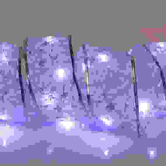 Гирлянда для дома ЛЕНТА ДЕКОРАТИВНАЯ \"Волшебство\" 2,0 м, 6 см, 20 ламп LED (на батарейках), Серебро