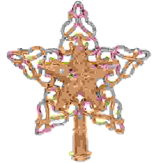 Звезда на ёлку &quot;Яркие искры&quot; 15*17 см, Шампань