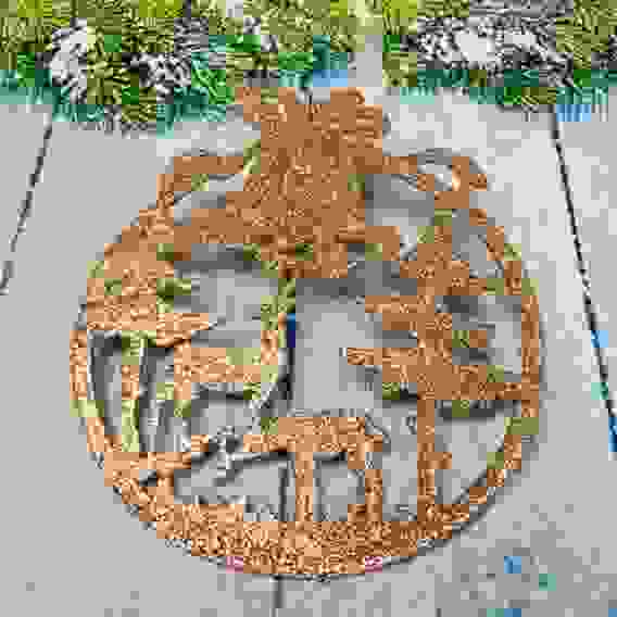 Подвеска &quot;Снежный шарик&quot; 11,5 см, золото