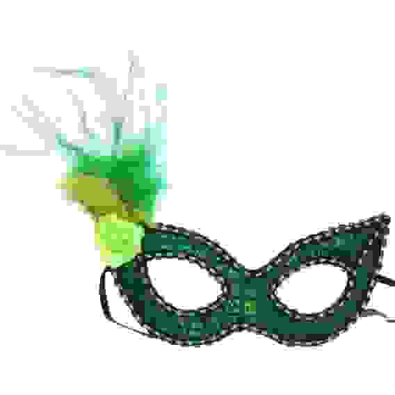 Маска карнавальная &quot;Загадка&quot;, микс (зеленый/золото)