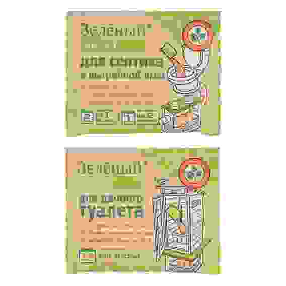 Пакет зеленый 2 вида (для септика 40г / для дачного туалета 30г )