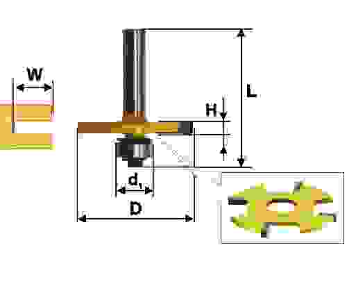 Фреза кромочная фальцевая ф50,8х2мм хв 8мм Энкор 10561