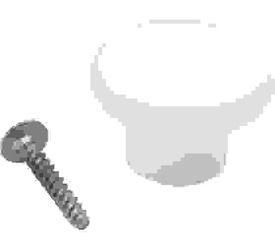 Ручка-кнопка мебельная d34 белый