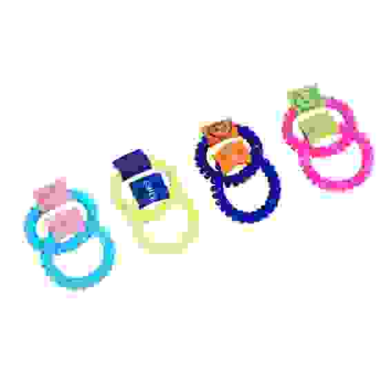 Набор резинок-спиралек для волос с декором 2шт, d3,5см, полиэстер, пластик, 4 цвета BERIOTTI