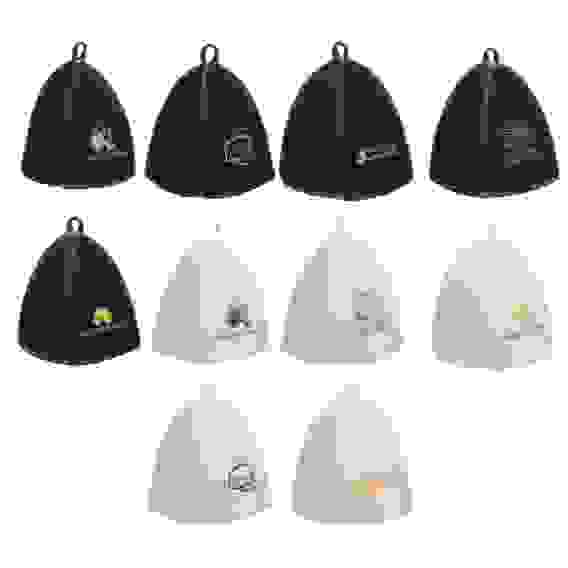 Шапка банная классическая с вышивкой, 30% шерсть, 70% полиэфир, 20x27x3см, 5 дизайнов