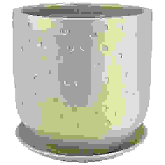 Горшок для цветов керамический Цилиндр Марго бежевый d 24 см