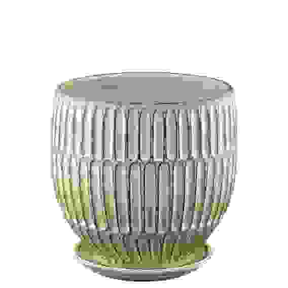 Горшок для цветов керамический Овал Ритм охра d 15 см