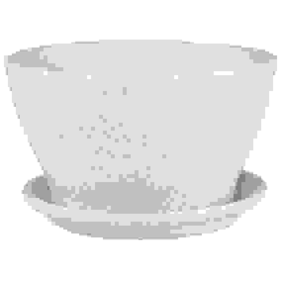 Горшок для цветов керамический беллита бел/зол.12см