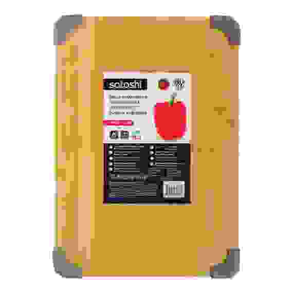 Доска разделочная бамбук, силикон, 35х25х1,5см SATOSHI