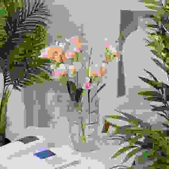 Ваза декоративная стеклянная, 14x25 см, арт.06.07-19