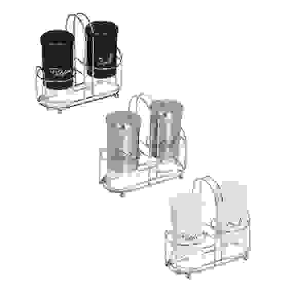 Набор солонок 2шт с подставкой, нерж.сталь, стекло VETTA