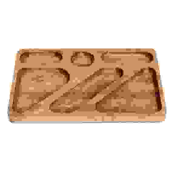 Менажница прямоугольная, 6 секций, 30х20х1,8см, дерево