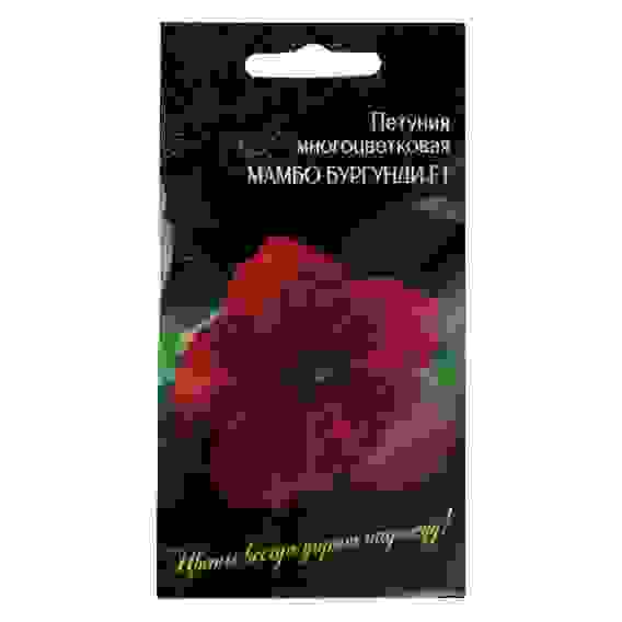 Семена Петуния Многоцветковая Мамбо Бургунди F1 белая светло-рубин.с темно-рубин.центр в виде звезды