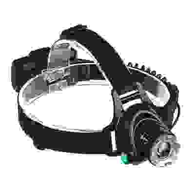 Фонарь налобный, 1 T6 LED, с фокусировкой, 2*1200мАч, 3 режима, пластик ЕРМАК