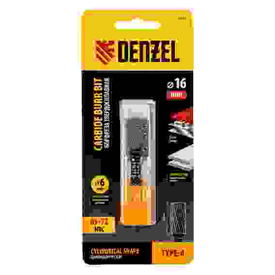 Борфреза по металлу твердосплавная, цилиндрическая, тип-А, 16 мм// Denzel