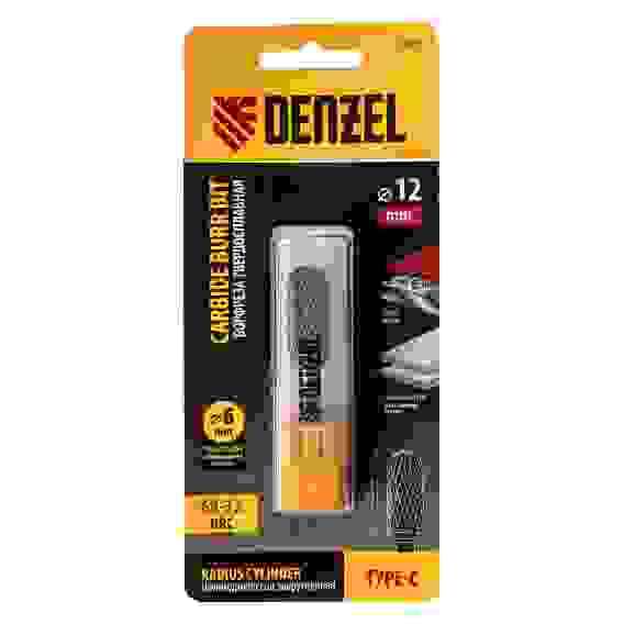 Борфреза по металлу твердосплавная, цилиндрическая закругленная, тип-С, 12 мм// Denzel