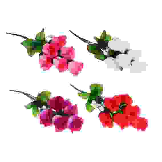 Букет искусственных цветов, пластик, в виде роз, 37 см, арт 05, 4 цвета