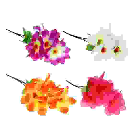 Букет искусственных цветов, пластик, в виде ромашек, 34 см, арт 01, 4 цвета