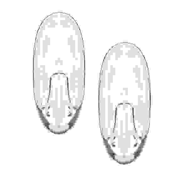 Крючки самоклеящиеся полукруглые, прозрачные, 2шт, PS VETTA