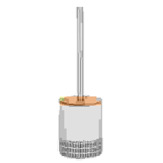 Ёрш для туалета &quot;Бамбуковая зебра&quot;, керамика, белый VETTA