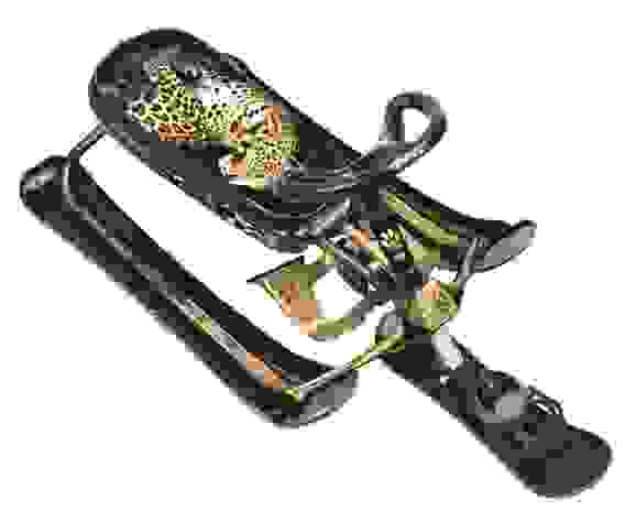 Снегокат &quot;Ника-кросс&quot; Леопард золотой каркас