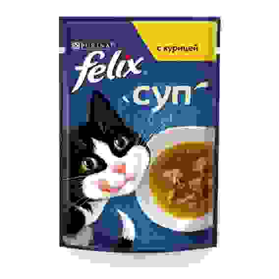 Влажный корм FELIX Суп с курицей, для кошек, 48 г 7828143