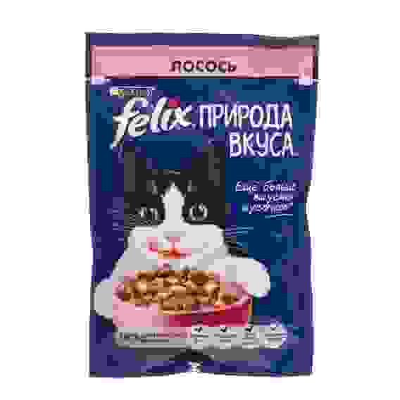 Влажный корм Felix Природа вкуса для кошек, лосось, 75 г 9329710