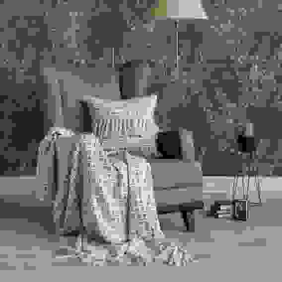 Комплект для спальни \"Романтика\" (плед 140х200 + чехол декоративный для подушки 45х45) Шенон, светло