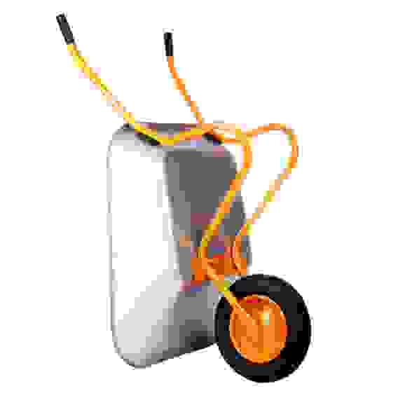 Тачка универсальная, одноколёсная, стандарт, грузо-ть 90 кг, сталь/оцинк, 0,5 мм, объем 65л ЕРМАК