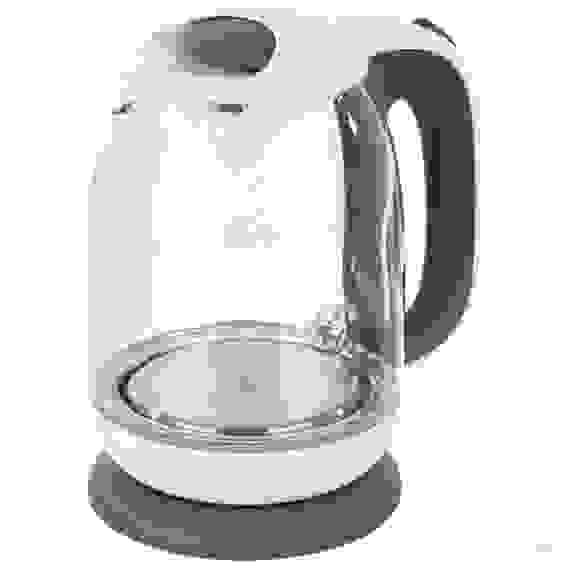 Чайник ENERGY E-281 (1.7л) стекло, пластик, цвет бело-серый