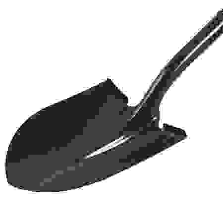 Лопата штыковая с изогнутой тулей, металлический черенок Вихрь