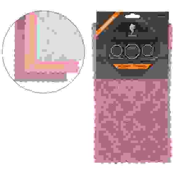 Набор салфеток из микрофибры 3шт супервпитывающие