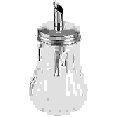 Сахарница 200 мл, DOLCE, стеклянная с дозатором из нерж стали