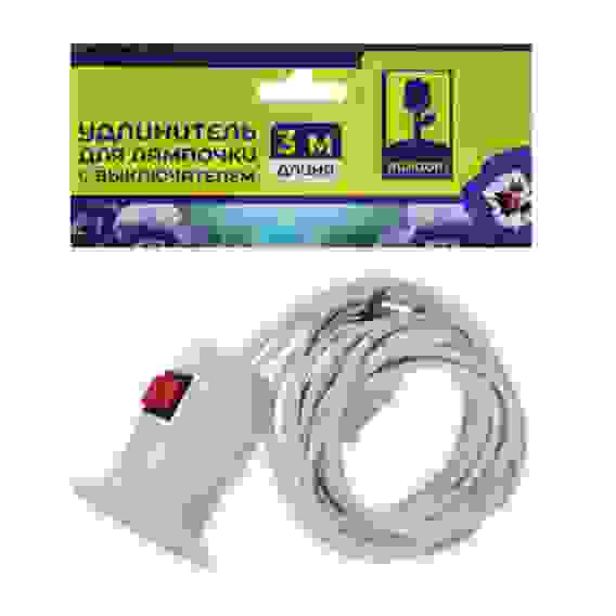 Удлинитель для лампочки с выключателем, Е27, 3 м, медь INBLOOM