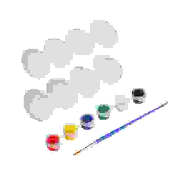 Пасхальный набор для раскрашивания с акриловыми красками, набор 8 предметов, пенопласт