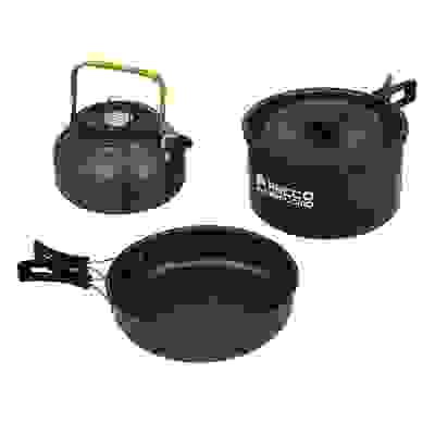 Набор туристической посуды, РУССО ТУРИСТО, 3 предмета в чехле, анодированный алюминий